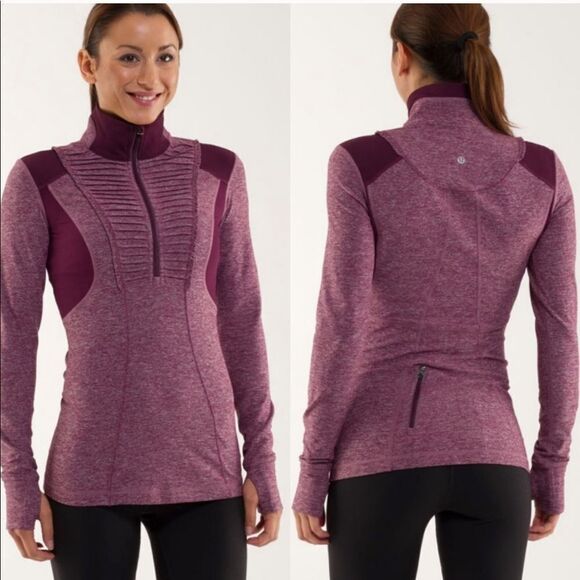 Lululemon Run Your Heart Out purple Pullover Workout 2 - Picture 1 of 10